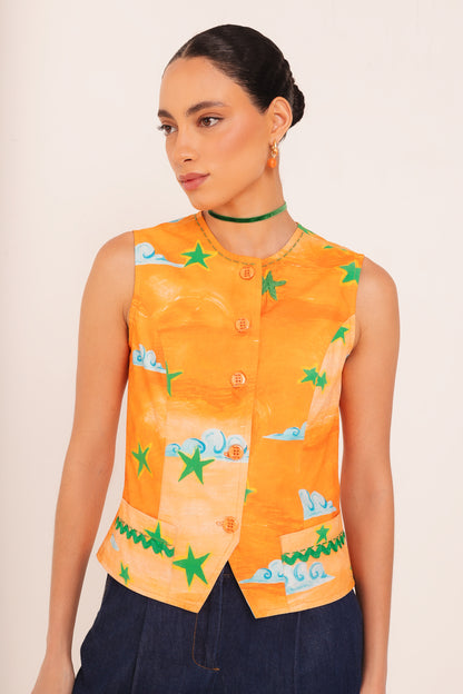 Colete Estela Circo - laranja