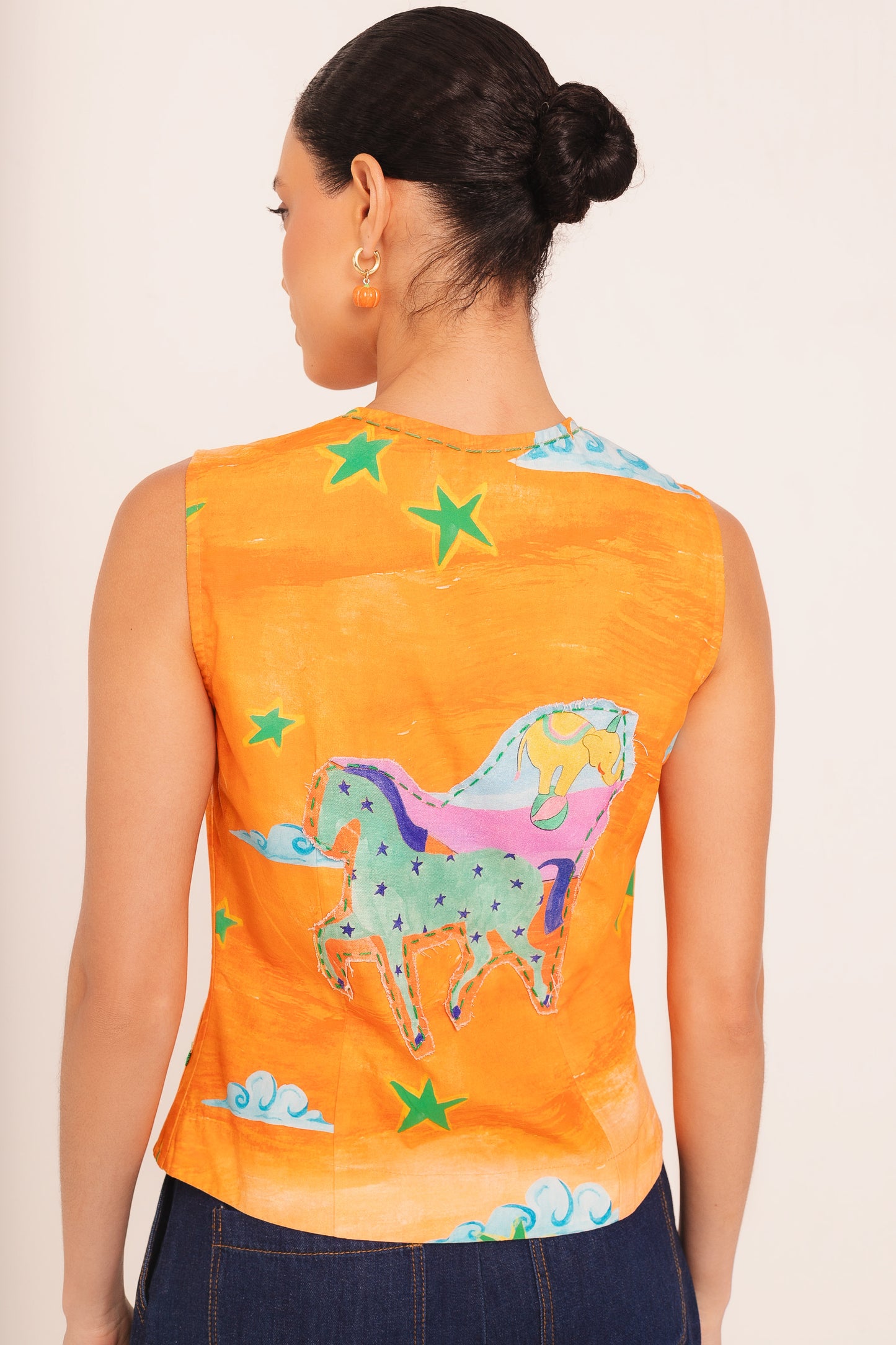 Colete Estela Circo - laranja