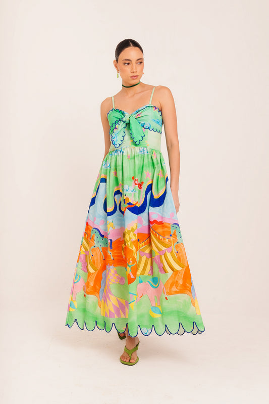 Vestido Espetáculo Circo - verde