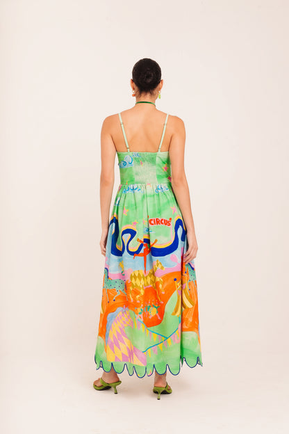 Vestido Espetáculo Circo - verde