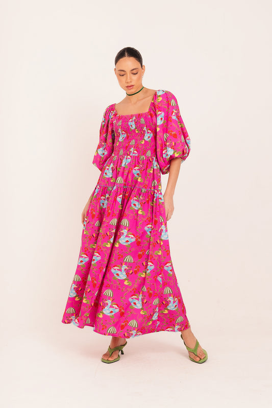 Vestido Helena Patinhos - pink