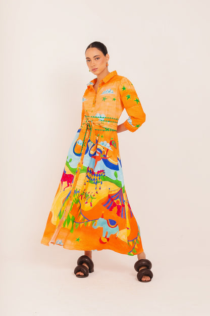 Chemisier Malabares - laranja