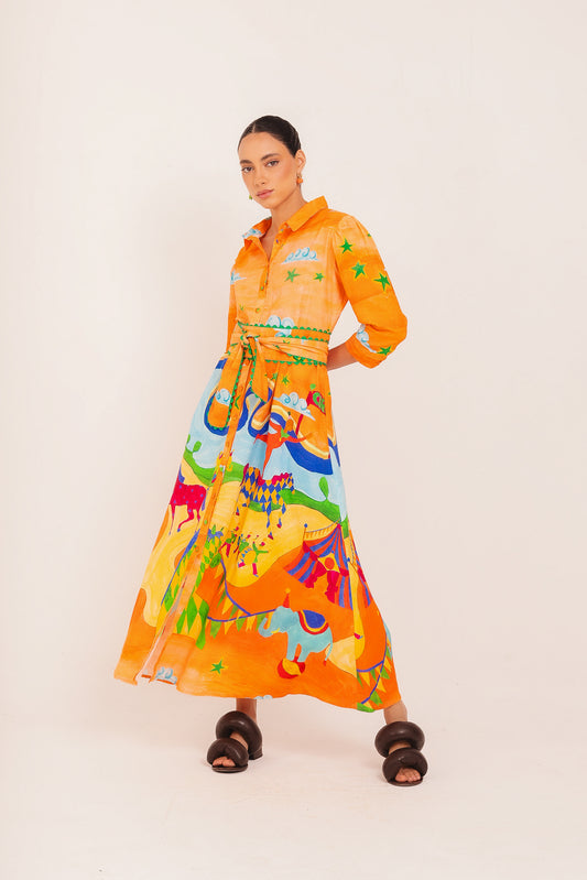 Chemisier Malabares - laranja