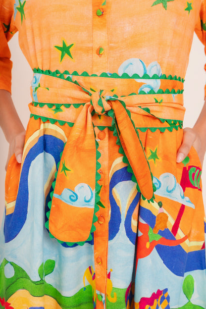 Chemisier Malabares - laranja