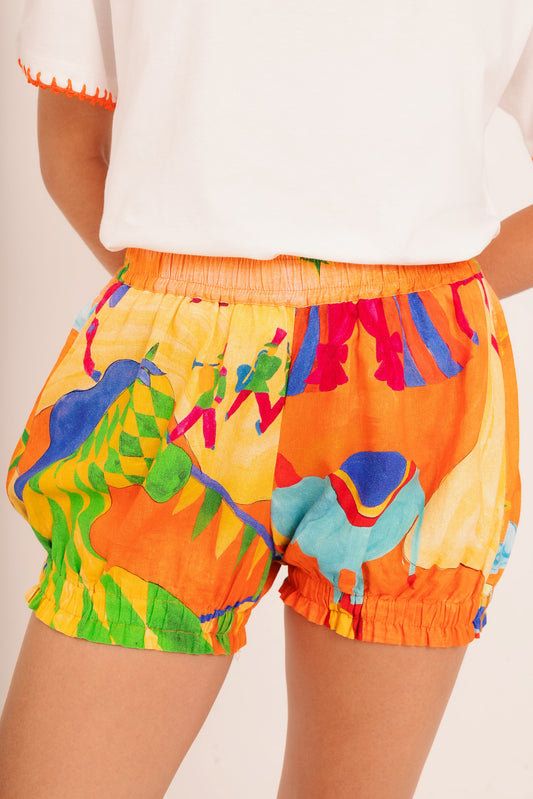 Short Mágica Circo - laranja