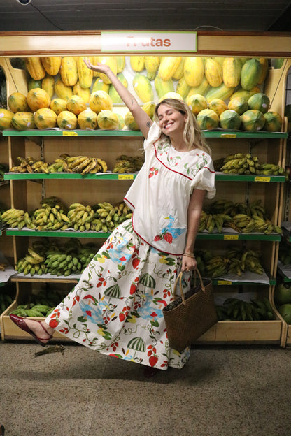 Saia Celeste Patinhos - off