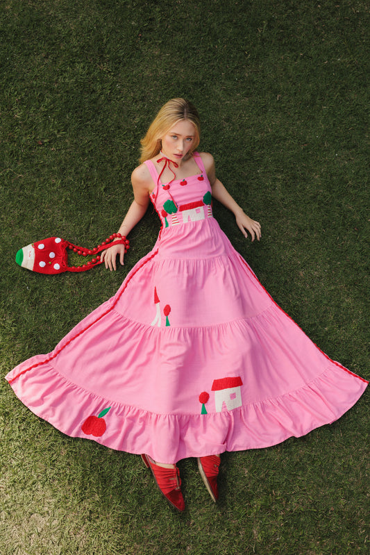 Vestido Amanda Pomar - rosa