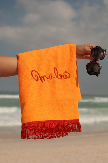 Toalha Mabô - laranja/vermelho
