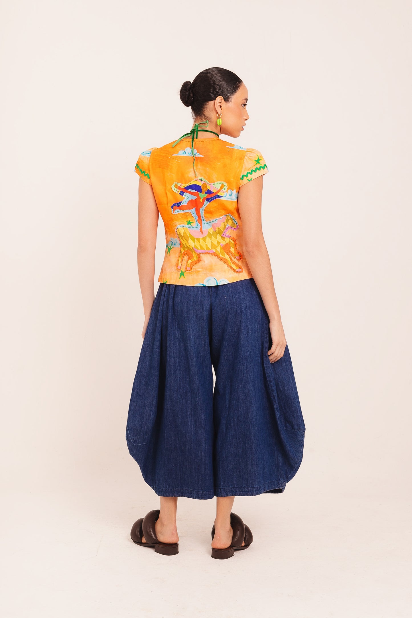 Colete Estela Circo com manga - laranja