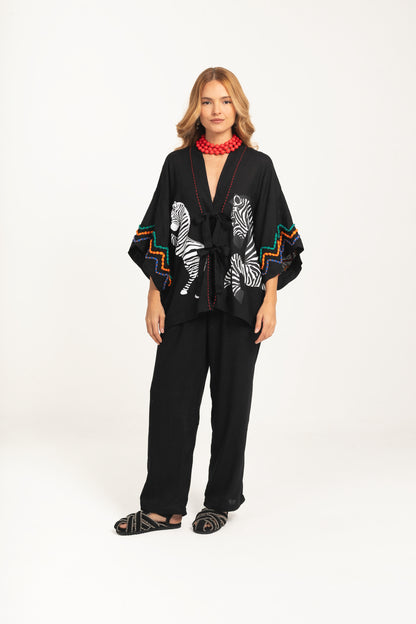 Kimono Zebra - preto