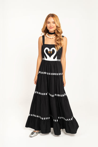 Vestido Amanda Cisne - preto