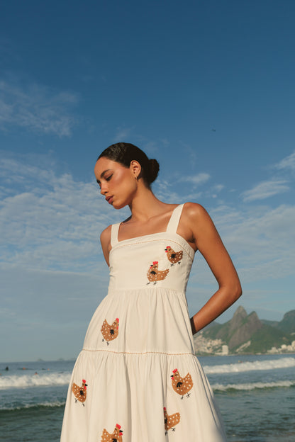 Vestido Amanda Galinha d'Angola - off