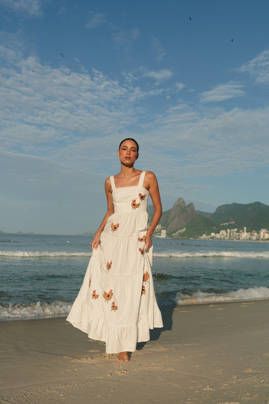 Vestido Amanda Galinha d'Angola - off