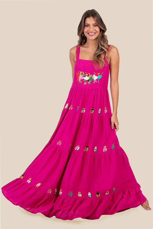 Vestido Amanda Sapatilha - pink