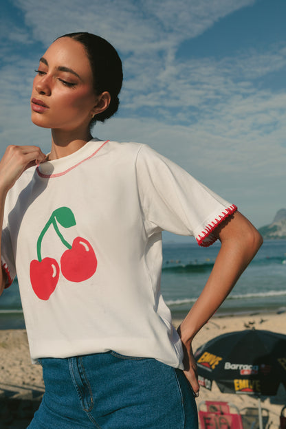 T-Shirt Cereja - off