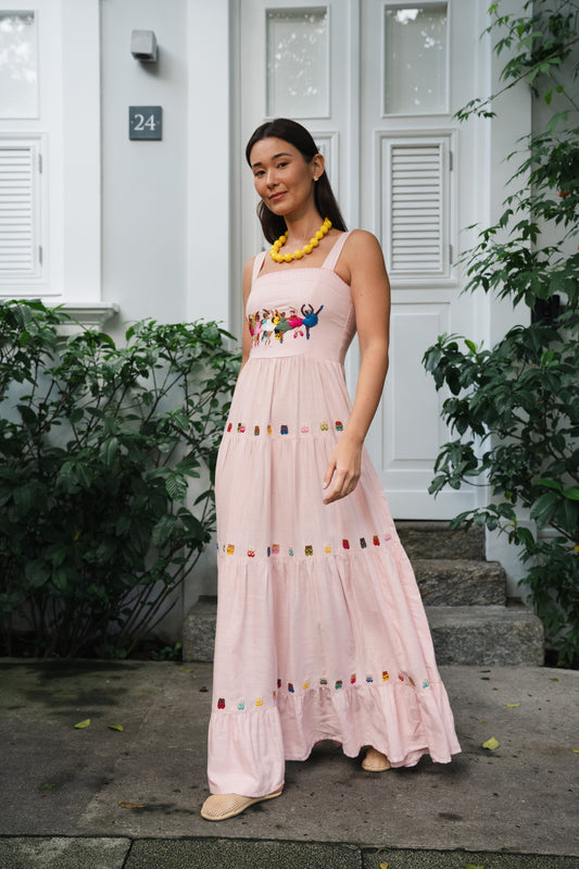 Vestido Amanda Sapatilha - rosa claro