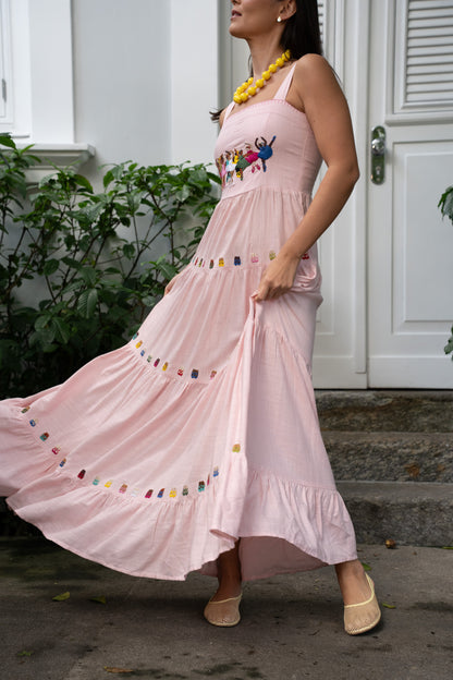 Vestido Amanda Sapatilha - rosa claro