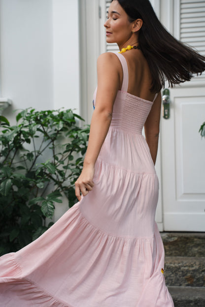 Vestido Amanda Sapatilha - rosa claro