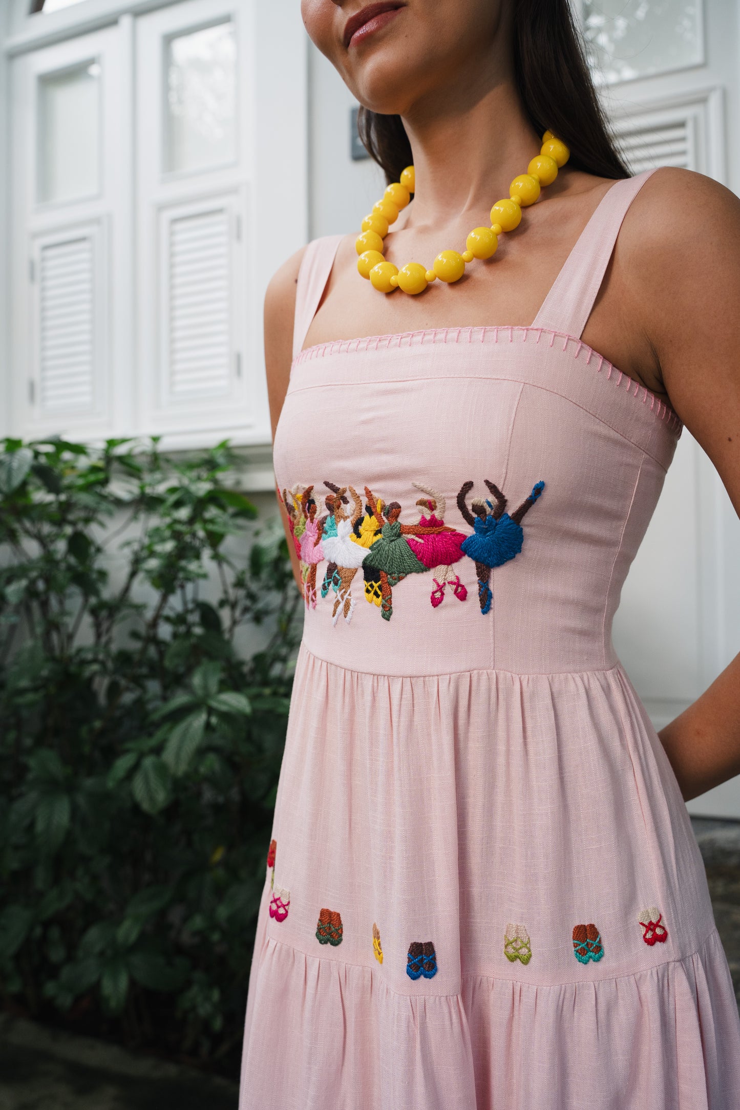 Vestido Amanda Sapatilha - rosa claro