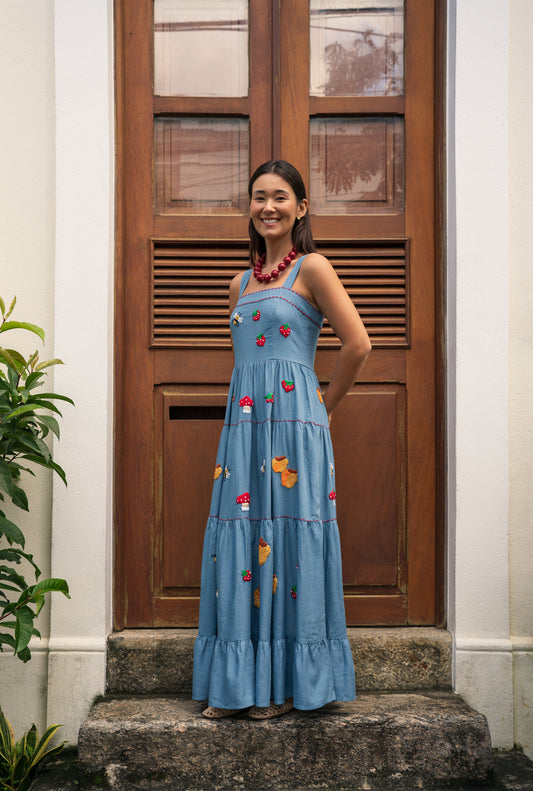 Vestido Amanda Doçura - azul