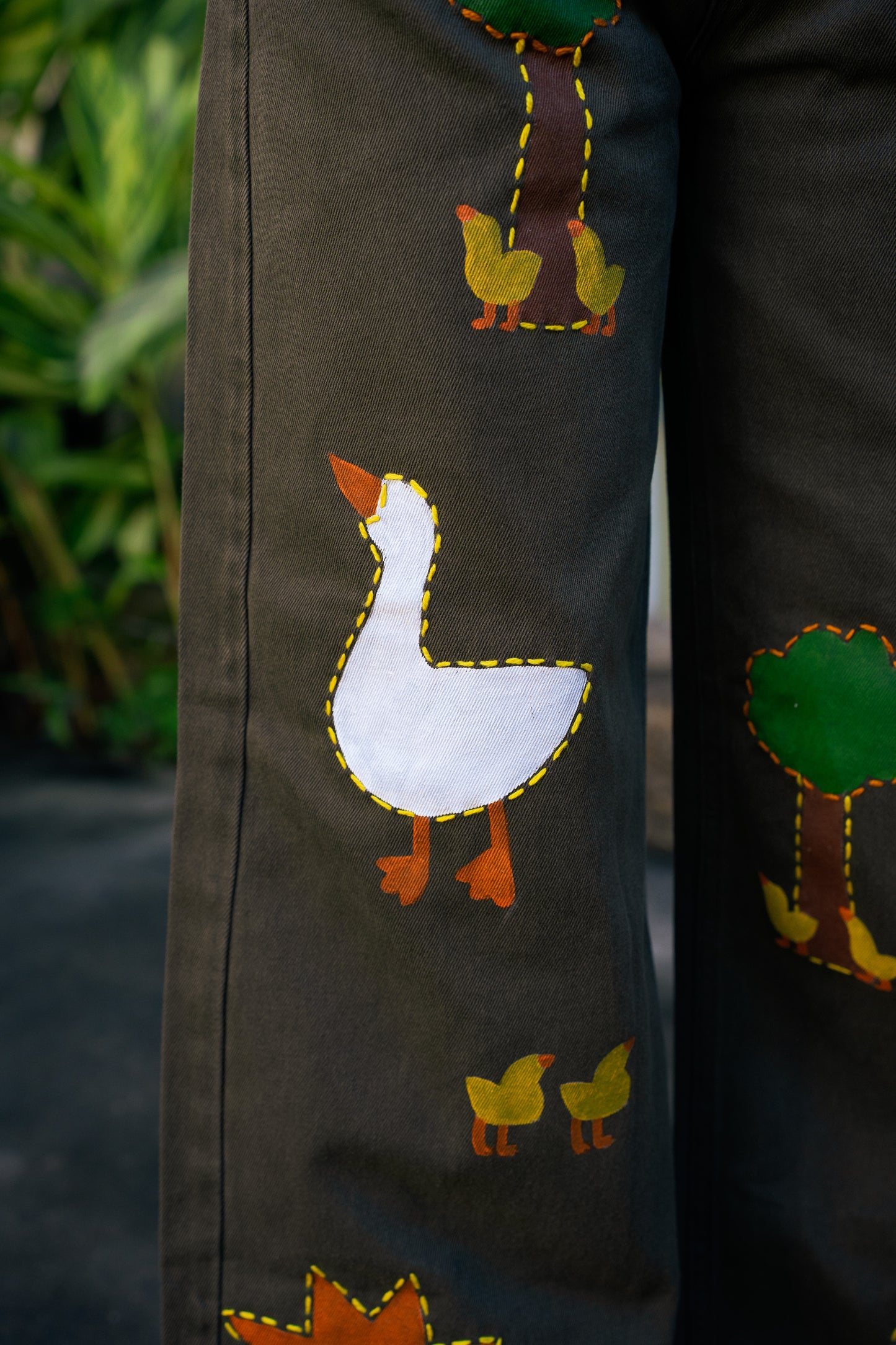 Calça Entre Árvores - verde militar