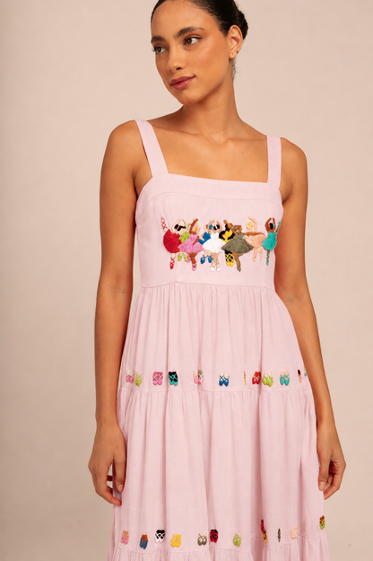 Vestido Amanda Sapatilha - rosa claro