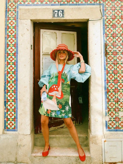 Vestido Fada Fazendinha - azul claro