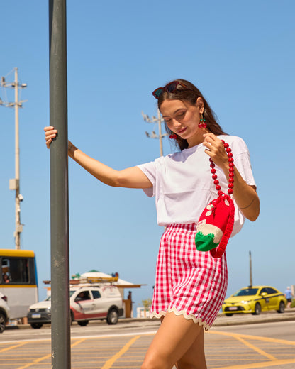 Bolsa Cogumelo - vermelho