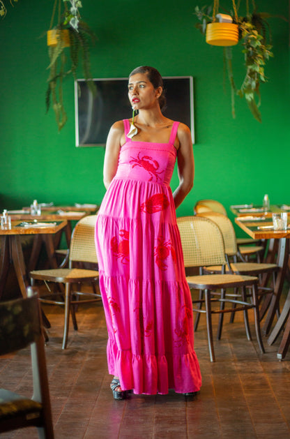 Vestido Amanda Caranguejo - rosa