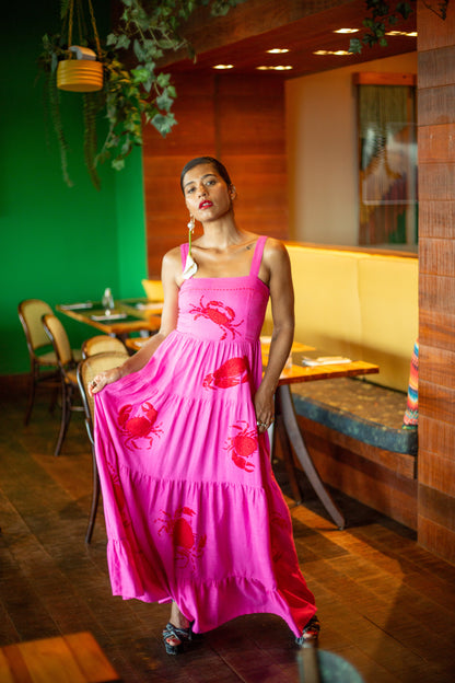 Vestido Amanda Caranguejo - rosa
