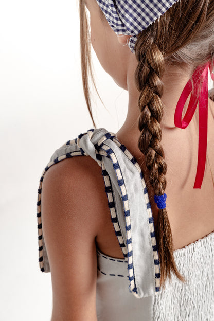 Vestido Amanda Barcos Mini - cinza