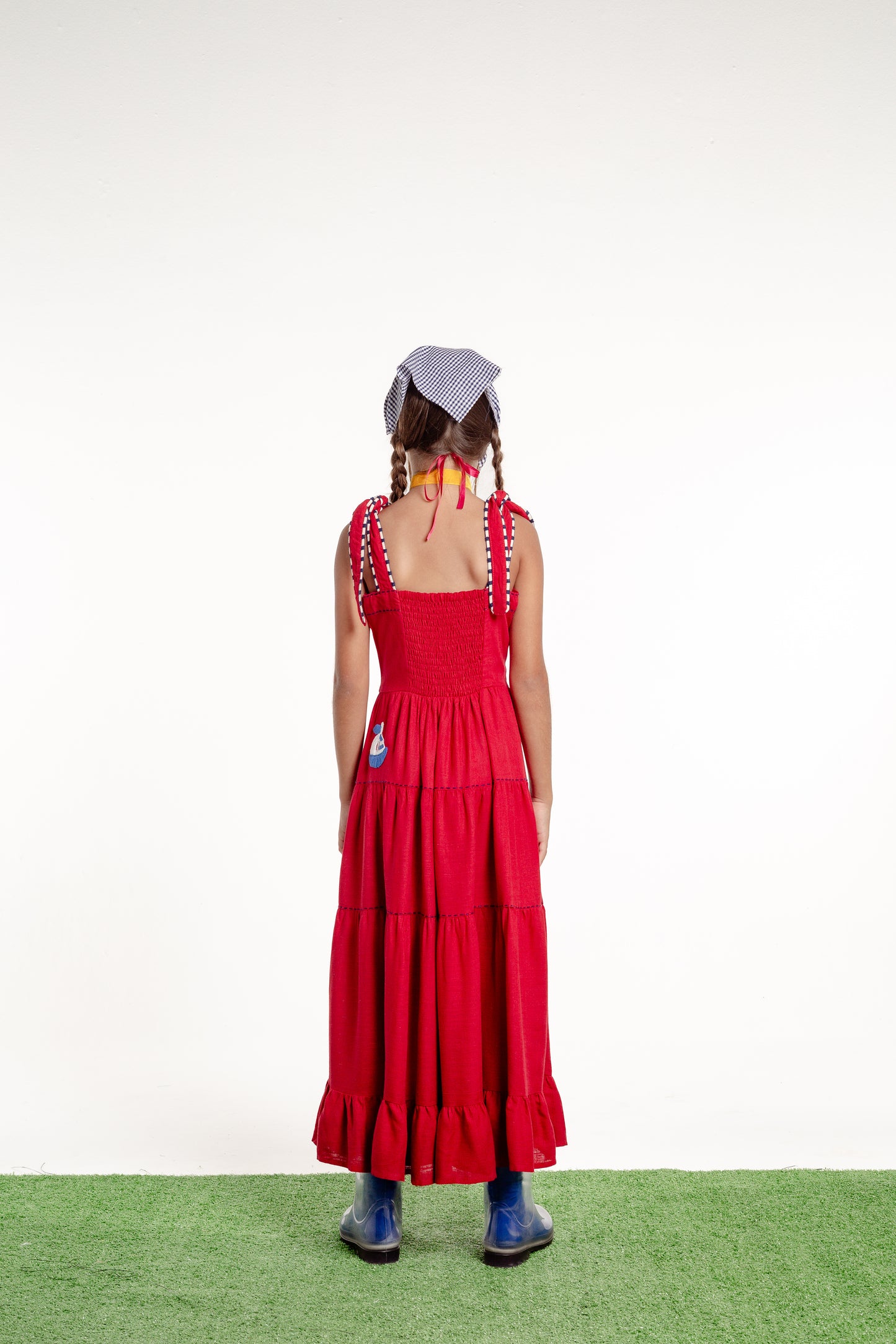 Vestido Amanda Barcos Mini - vermelho