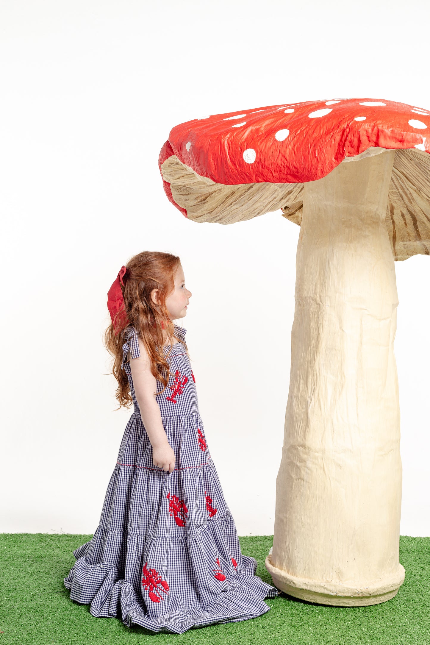 Vestido Amanda Lagosta Mini - vichy marinho