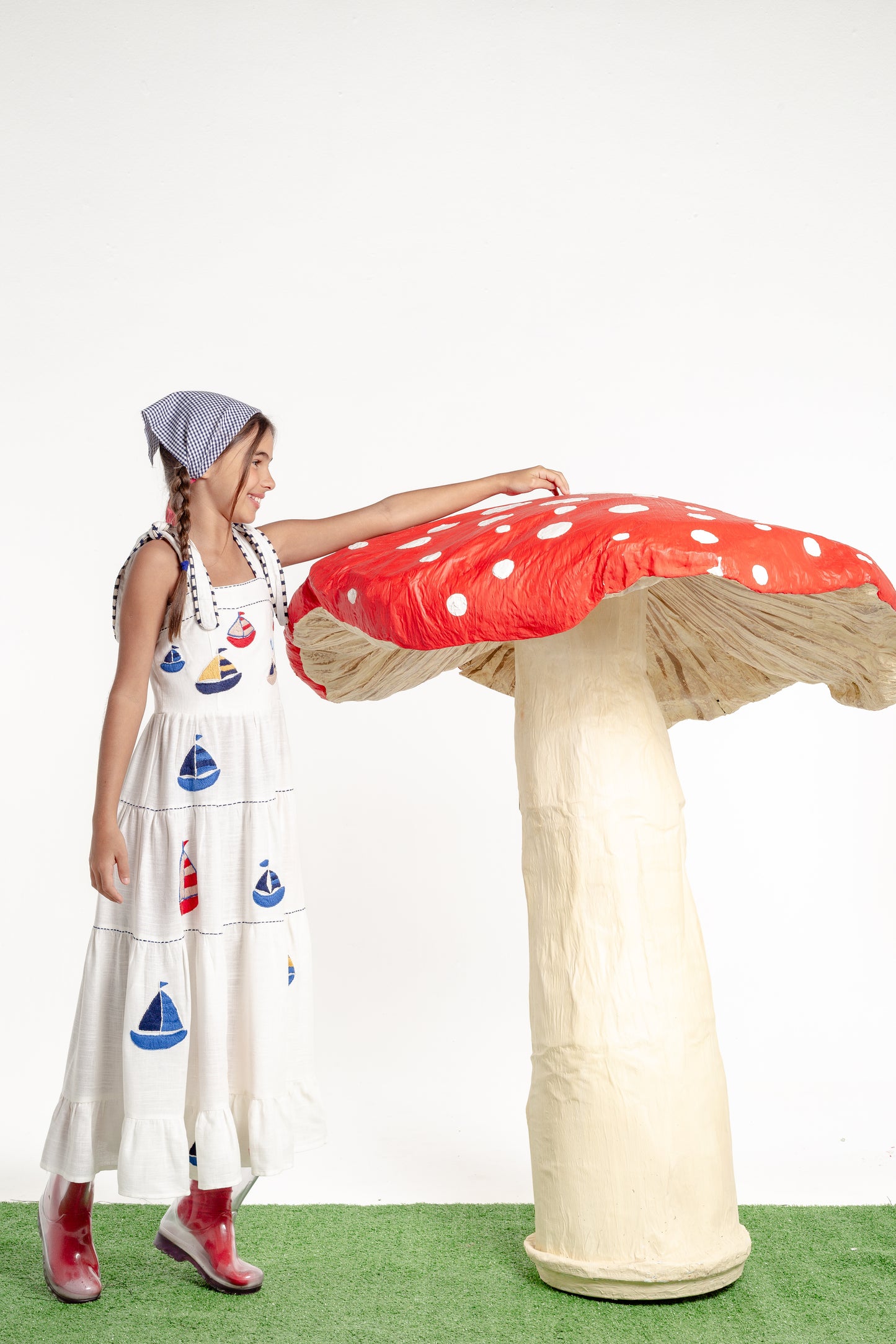 Vestido Amanda Barcos Mini - off