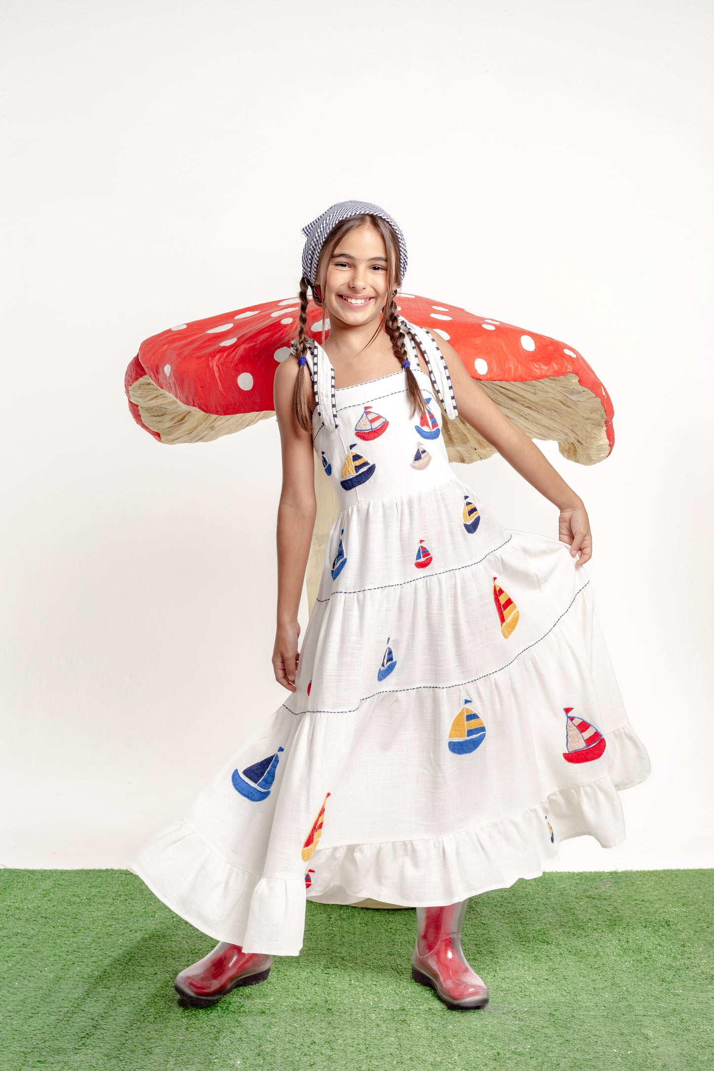 Vestido Amanda Barcos Mini - off