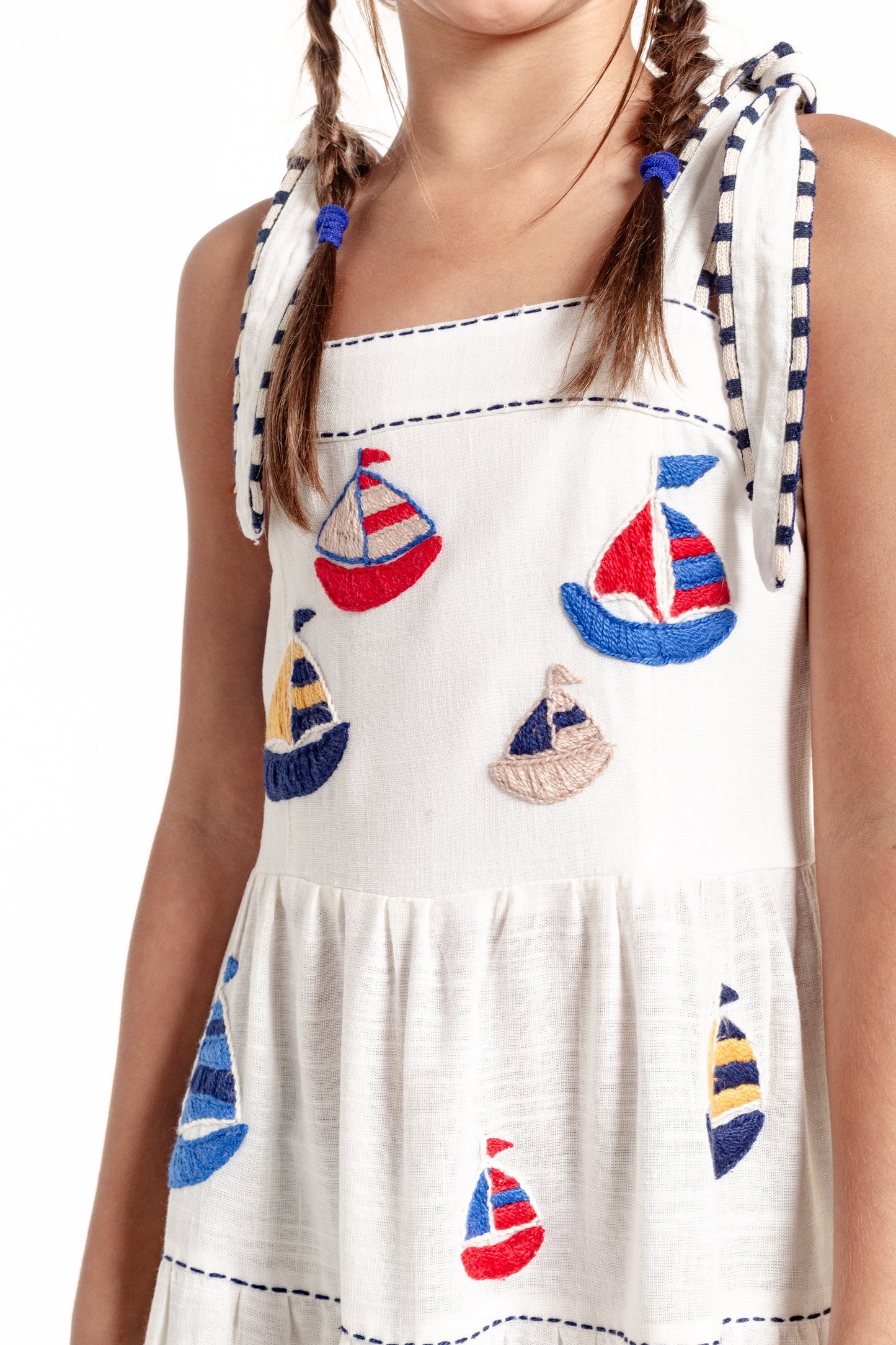 Vestido Amanda Barcos Mini - off