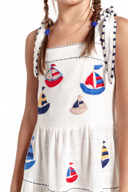 Vestido Amanda Barcos Mini - off