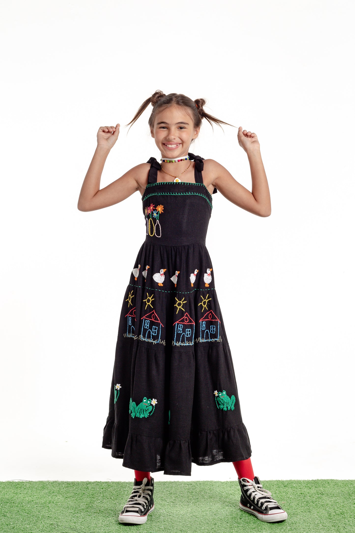 Vestido Amanda Nostalgia Mini - preto