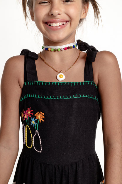 Vestido Amanda Nostalgia Mini - preto