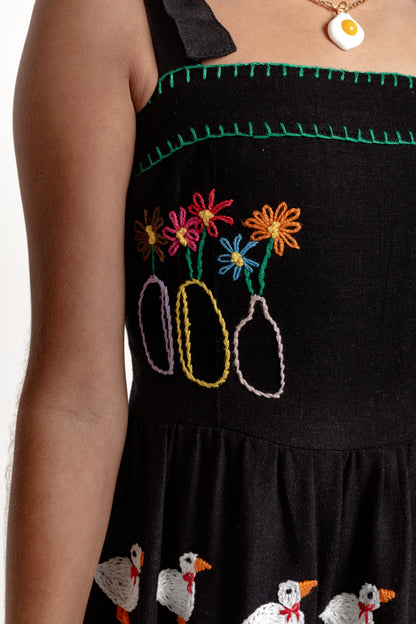 Vestido Amanda Nostalgia Mini - preto