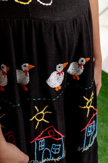 Vestido Amanda Nostalgia Mini - preto