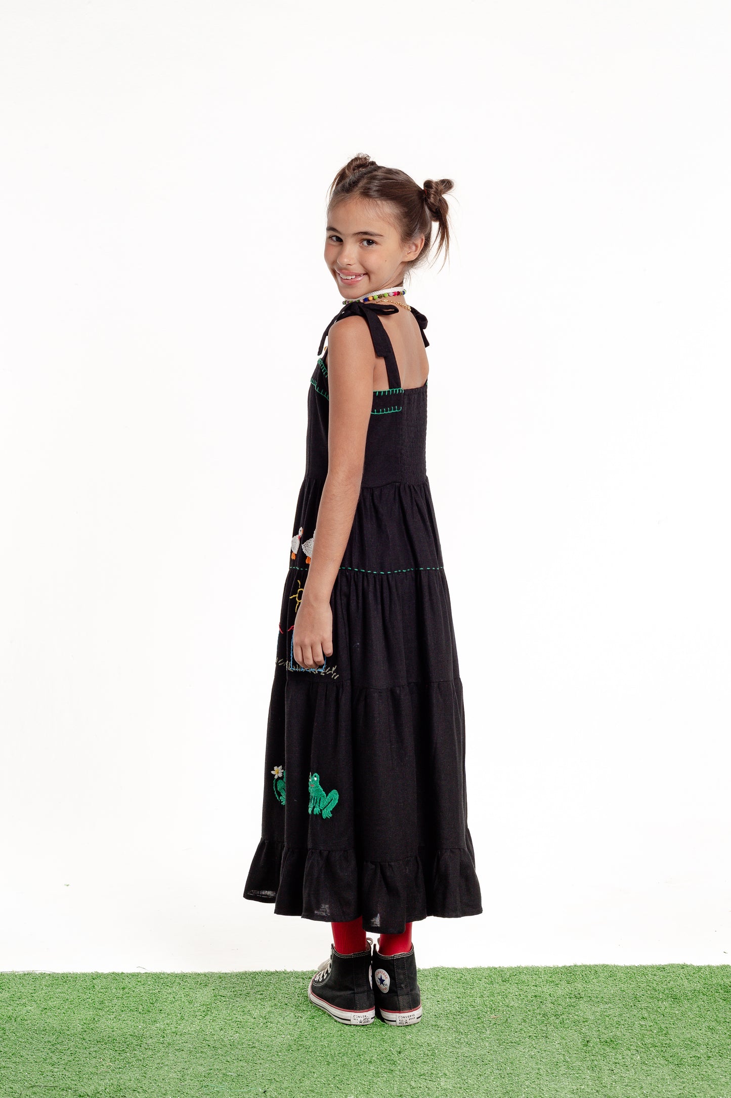 Vestido Amanda Nostalgia Mini - preto