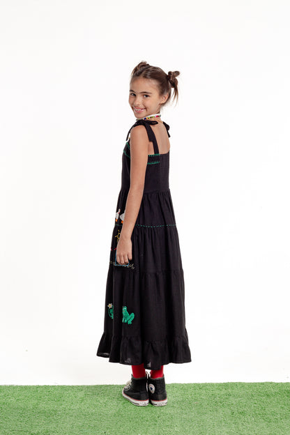 Vestido Amanda Nostalgia Mini - preto