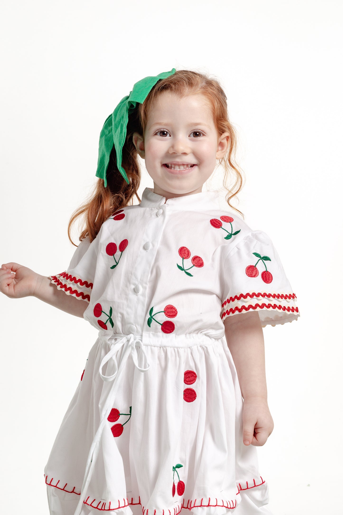 Vestido Frida Cereja Mini - branco