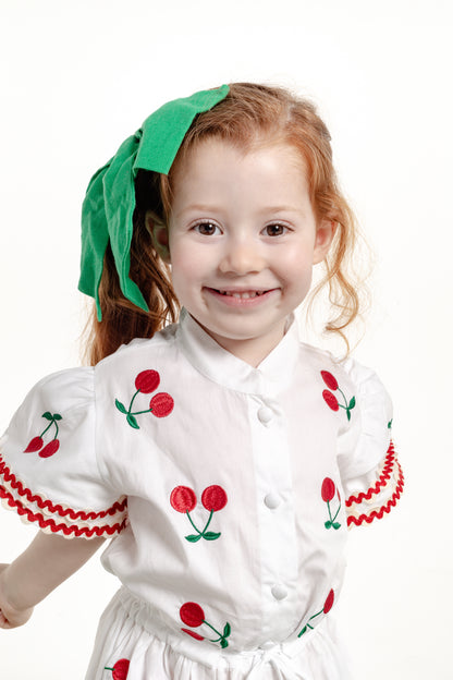 Vestido Frida Cereja Mini - branco