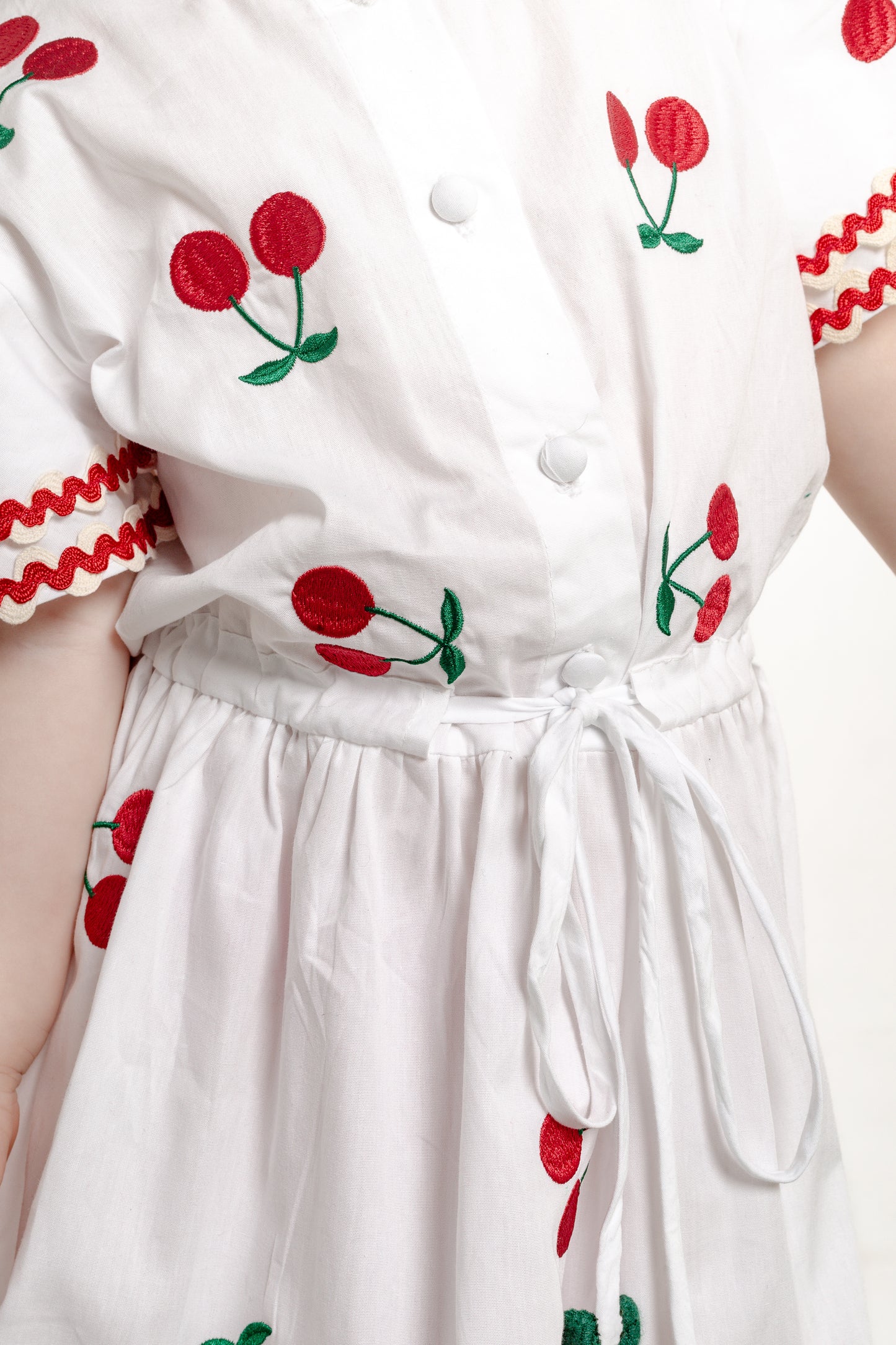 Vestido Frida Cereja Mini - branco