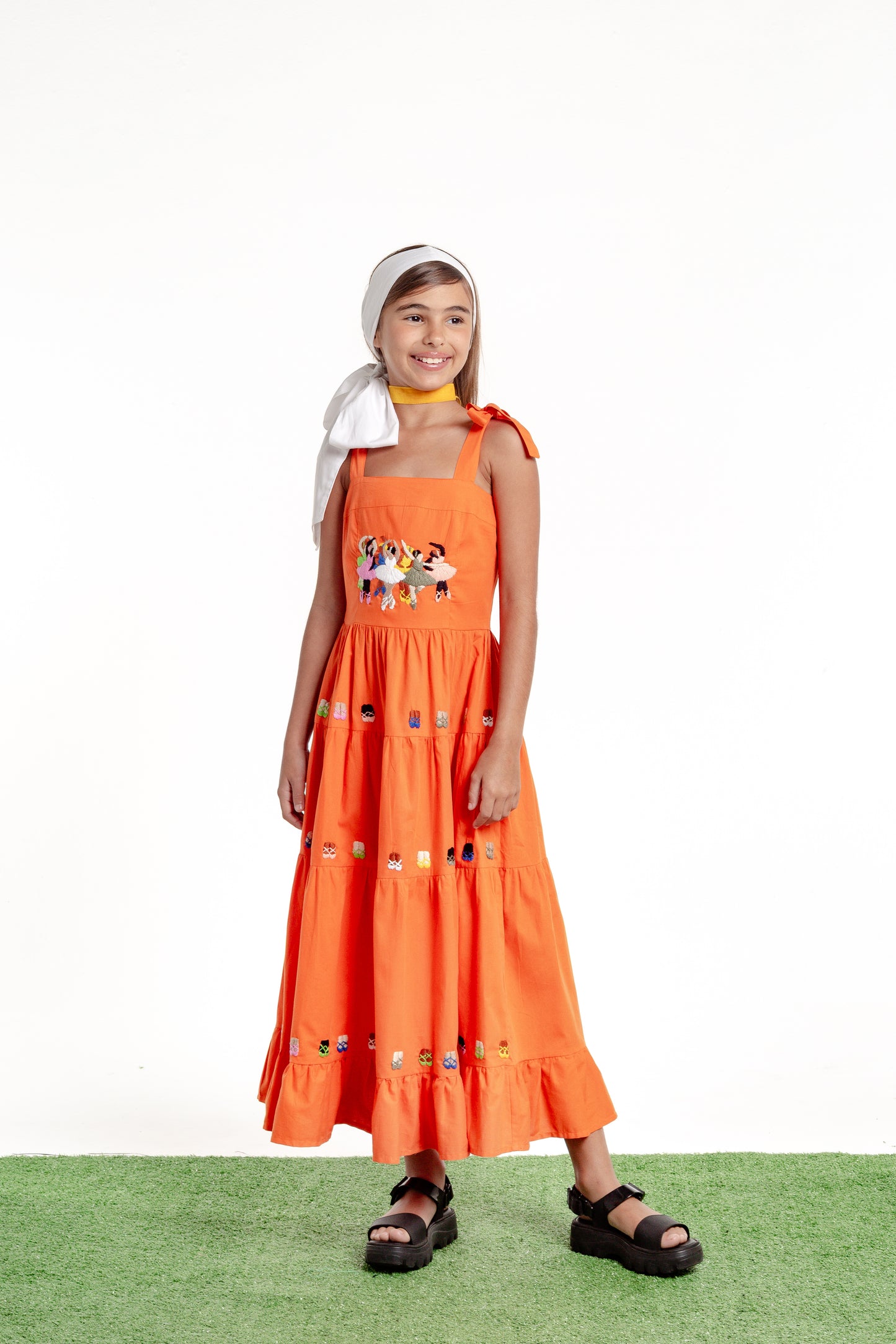 Vestido Amanda Sapatilha Mini - coral