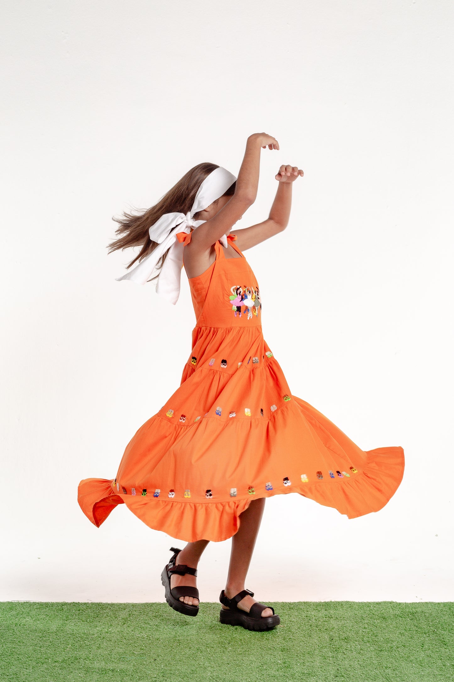 Vestido Amanda Sapatilha Mini - coral