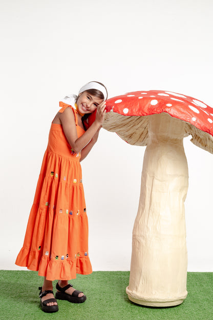 Vestido Amanda Sapatilha Mini - coral