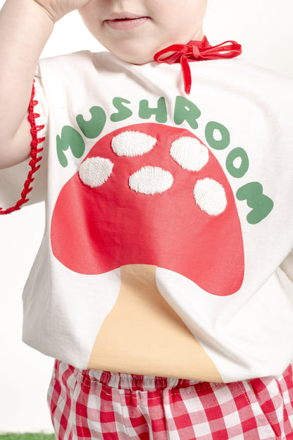 T-Shirt Cogumelo Mini - off
